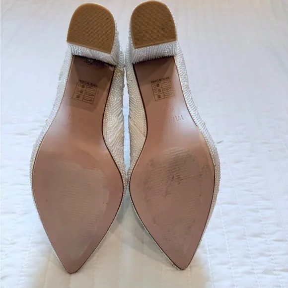 Mi.im Miracle Mile Christina Iridescent Pearl White Rhinestone Bridal Boots - Picture 6 of 8